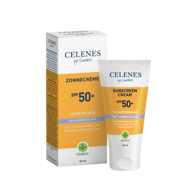 12_fef65900-444d-42a6-a1e6-86da7f792ab6 Celenes Dry & Sensitive Sunscreen Cream SPF 50 50Ml - Image 1