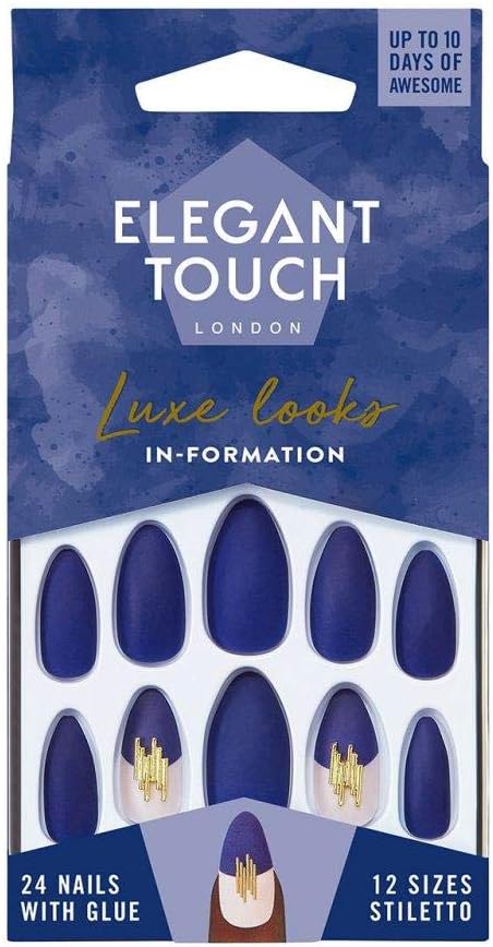 617HHCFCMPL._AC_SL1000_.jpg Elegant Touch Luxe Looks InFormation 12 Sizes Stiletto 24 Nails with Glue, Beige - Image 1