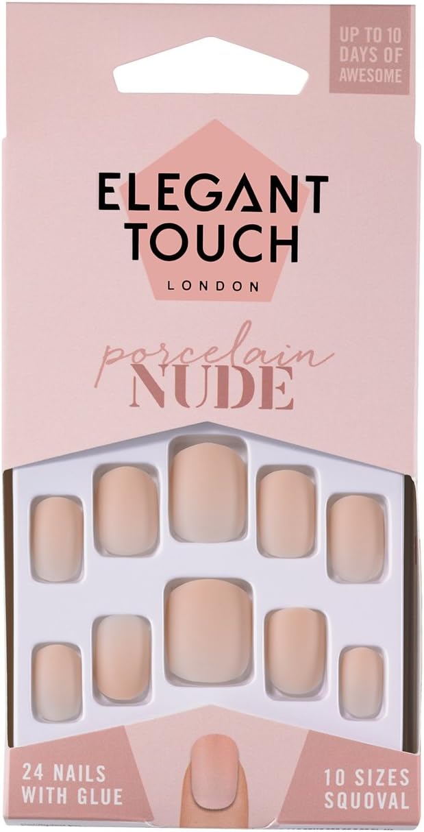 61A369WAY3L._AC_SL1400_.jpg Elegant Touch - Nude Nails - Porcelain - Squoval Shape - Image 1