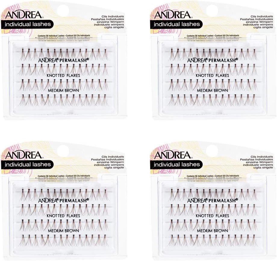 Andrea Knotted Flares False Lashes Medium - Brown