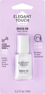 Elegant Touch Brush On Nail Glue Clear 6ml