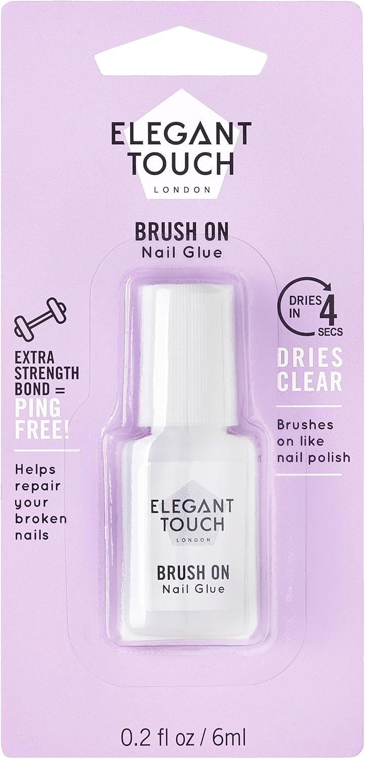 Elegant Touch Brush On Nail Glue Clear 6ml