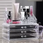 Acrylic Cosmetic and Jewellery Organizer Storage Holder with 3 Drawer