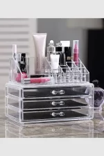 Acrylic Cosmetic and Jewellery Organizer Storage Holder with 3 Drawer