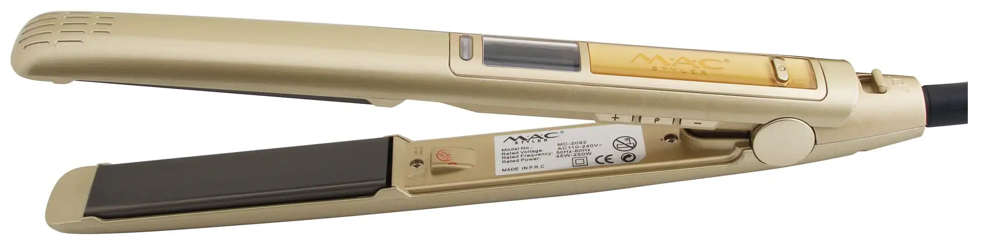 Mac Hair Straightener, Ceramic Plates, Gold, MC.2092