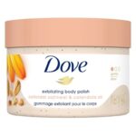 Dove Exfoliating Body Polish Scrub for Silky Skin Oatmeal Calendula Oil Body Scrub Exfoliates Gives Lasting Nourishment 10.5 oz