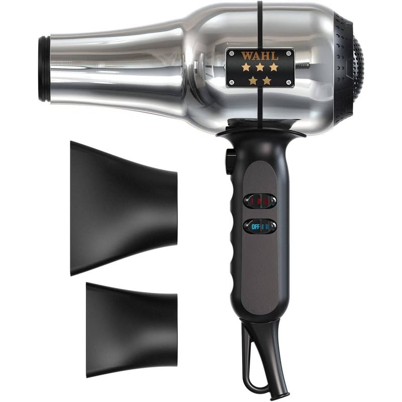 WAHL Barber Dryer Professional Hair Dryers Pro Styling Tools Powerful 2200-Watts Cool Shot Button 3 Heat& 2 Speed Settings 2 Concentrator Nozzles WAHL Barber Dryer Professional Hair Dryers Pro Styling Tools Powerful 2200-Watts Cool Shot Button 3 Heat& 2 Speed Settings 2 Concentrator Nozzles