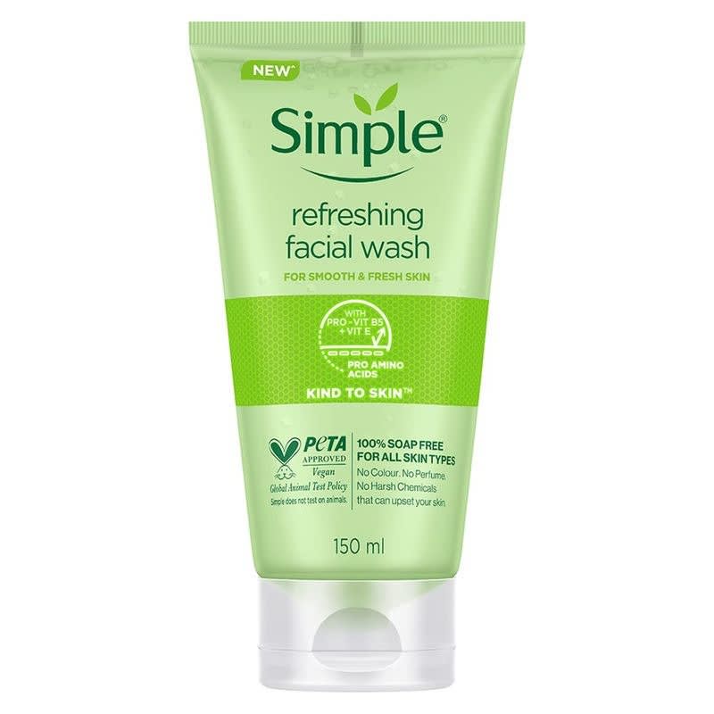Simple Kind to Skin Refreshing Facial Wash Gel 150 ml (5 Ou Simple Kind to Skin Refreshing Facial Wash Gel 150 ml (5 Ou