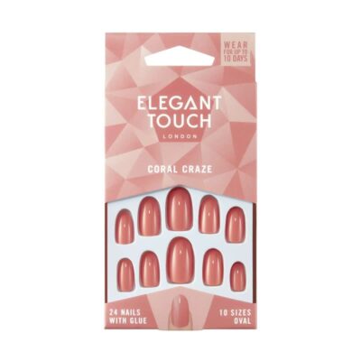 Elegant Touch Colour False Nails - CORAL CRAZE