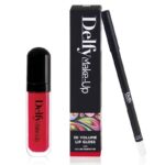 DELFY 3d volume lip gloss with Lip Line Perfector Red Rose