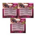 Kiss I Envy Ultra Black Knotted Short Lashes (Pack of 3)