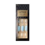 KISS imPRESS Couture Collection Press-On Manicure Elegant with Jewelled Accents Includes 30 Fake Nails Prep Pad Mini File and Cuticle Stick