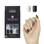 Shop KISS Masterpiece One-Of-A-Kind Luxe Manicure Short Square - Show My Throne Waterproof Durable Flexible No Damage Trendy & Intricate Nail Art From Home Lasts Up to 7 Days 30 Count TrueGether