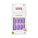 Shop KISS Gel Fantasy Press On Nails 'Save' Purple Long Size Square Shape Includes 28 Fake Nails 2g Pink Gel Nail Glue 1 Manicure Stick 1 Mini File TrueGether