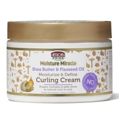 African Pride Moisture Miracle Shea Butter &amp Flaxseed Oil Curling Cream