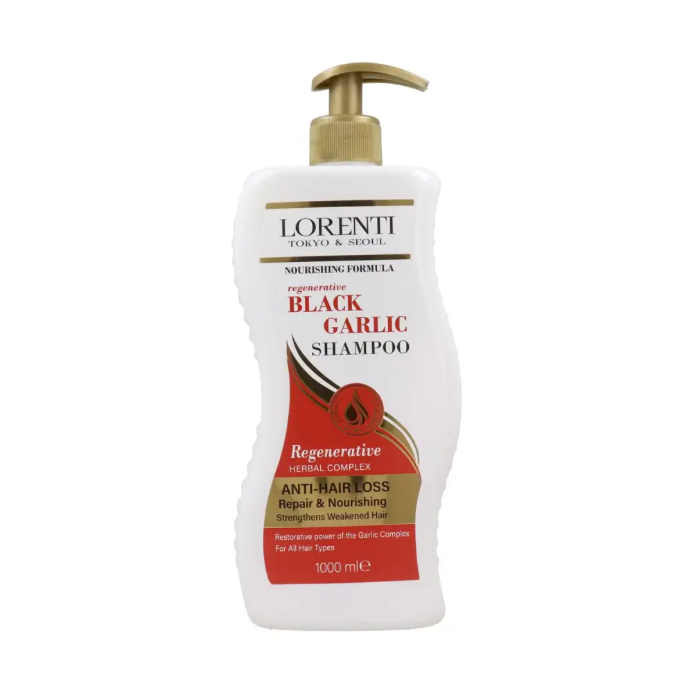 562346PC_es_ES_0 (1) LORENTI Shampoo 1000ml "Black Garlic" - Image 1