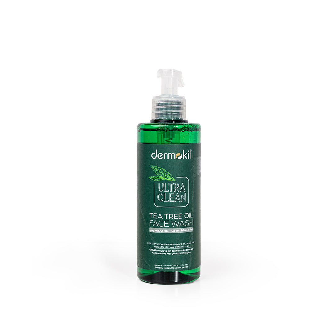 Tea Tree Oil Face Cleansing Gel 300ml By DERMOKIL - Image 1