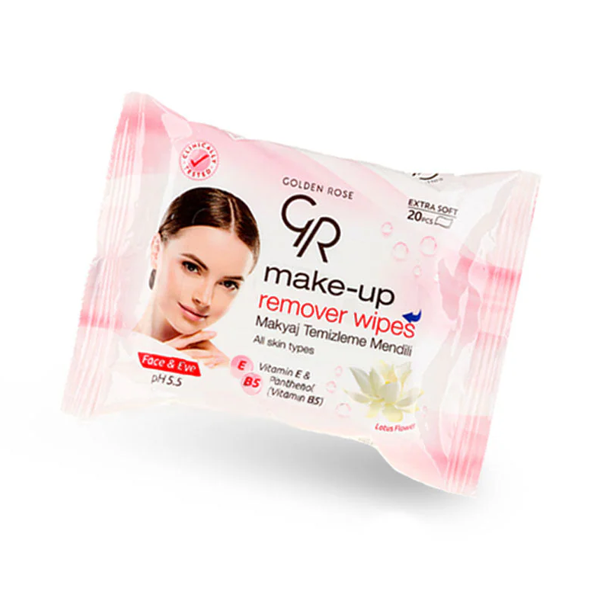Golden Rose Make-up Remover Wipes 20pcs - Image 1