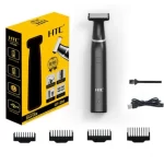HTC Men's Electric One Blade Beard Trimmer Pubic Hair Body Hair Grooming Clipper for Men Bikini Epilator Rechargeable Shaver